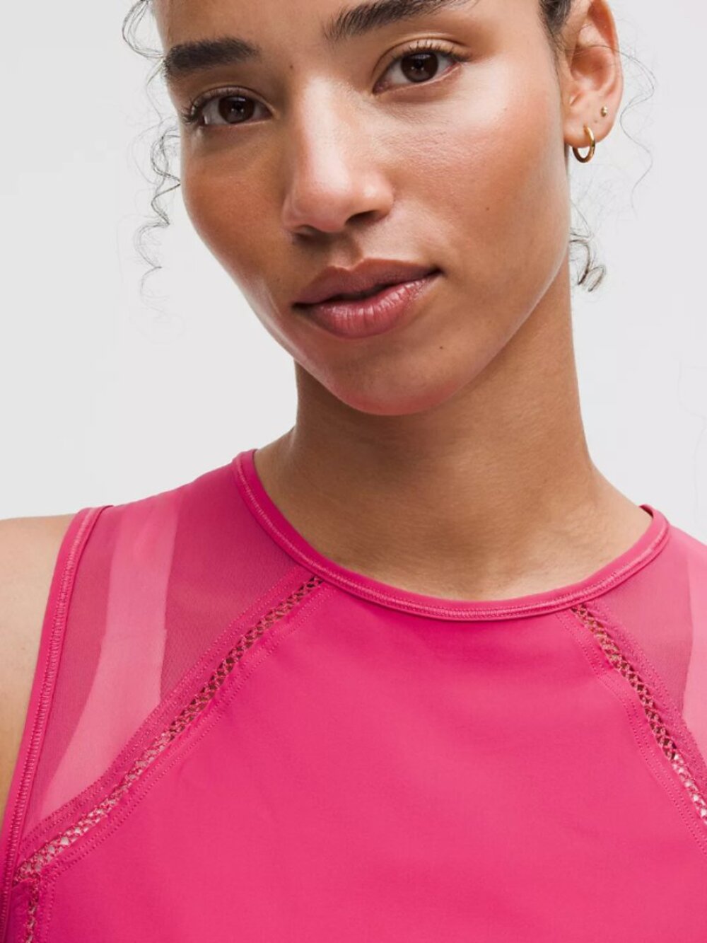 Lululemon Sculpt Tank Top Lace Trim in Raspberry Coulis Pink Size 10 - Picture 12 of 12